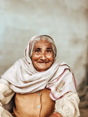 A smile lifted towards the light.